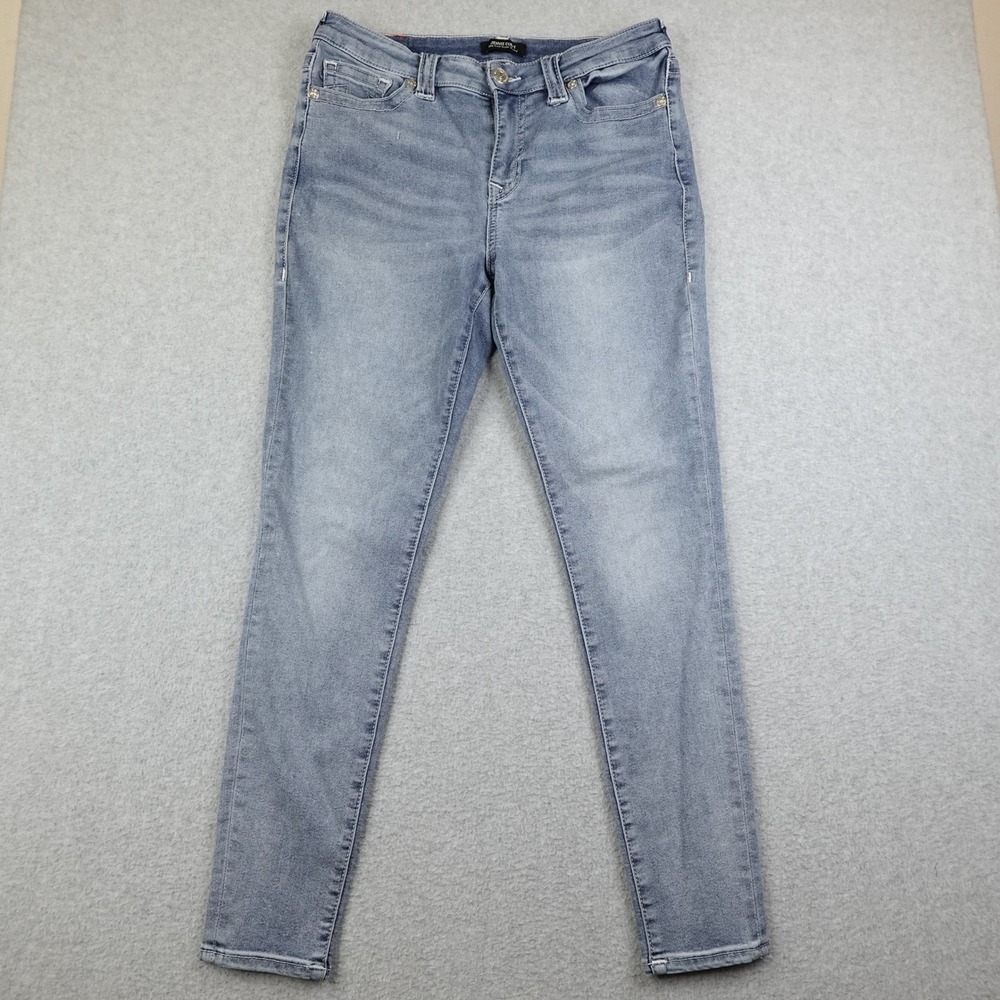 True Religion Jennie Curvy Jeans Women's 31 Mid Rise Super Skinny Blue Denim